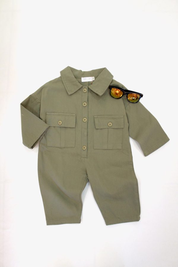 Jumpsuit gabardina Verde